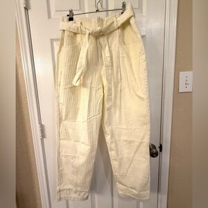 Blu Pepper by Anthropology- Ivory Ribbed Cream Pants
